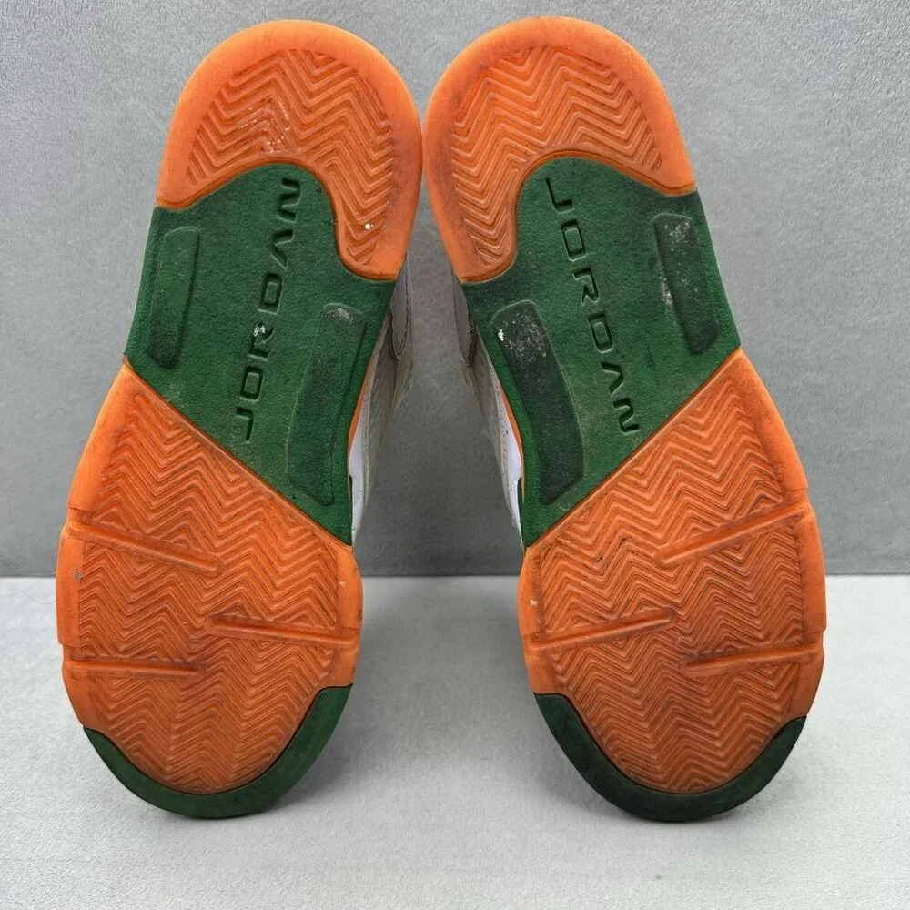 Size 4.5Y / Womens 6‎ Jordan 5 Retro Low Miami Hurricanes (GS) Brilliant Orange